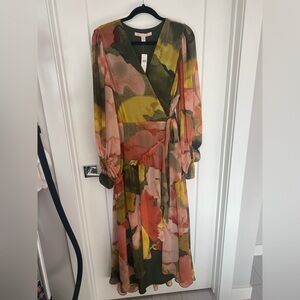 Anthropologie hi-low wrap dress
